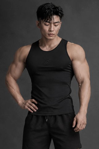  Áo TankTop thể thao màu ĐEN Degrey Compressor thêu logo - COMTANKDEN 