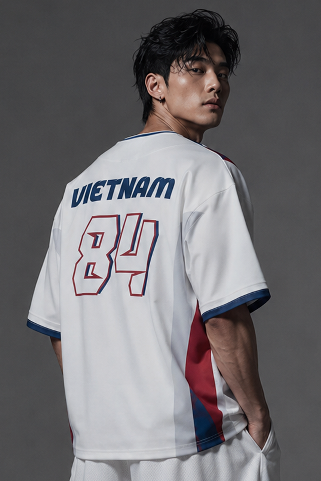  Áo khoác sơmi Jersey Degrey Baseball FLEX màu trắng - BASEFLEX 