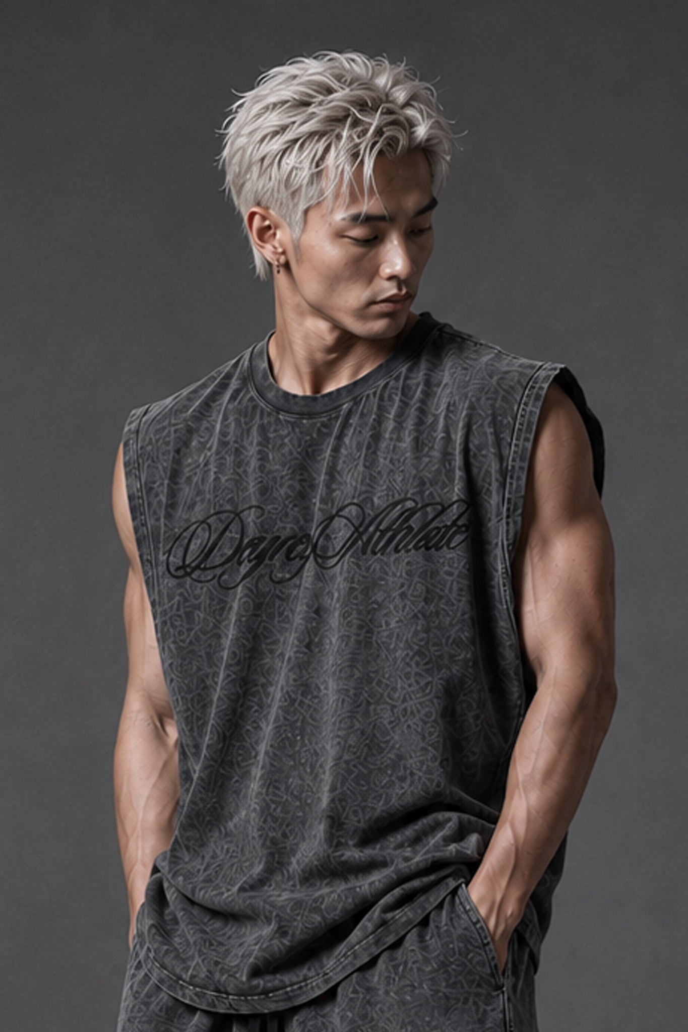  Degrey Korea Áo ba lỗ WAX ĐEN Tank Top MASSMONSTER - TANKMASSWAX 