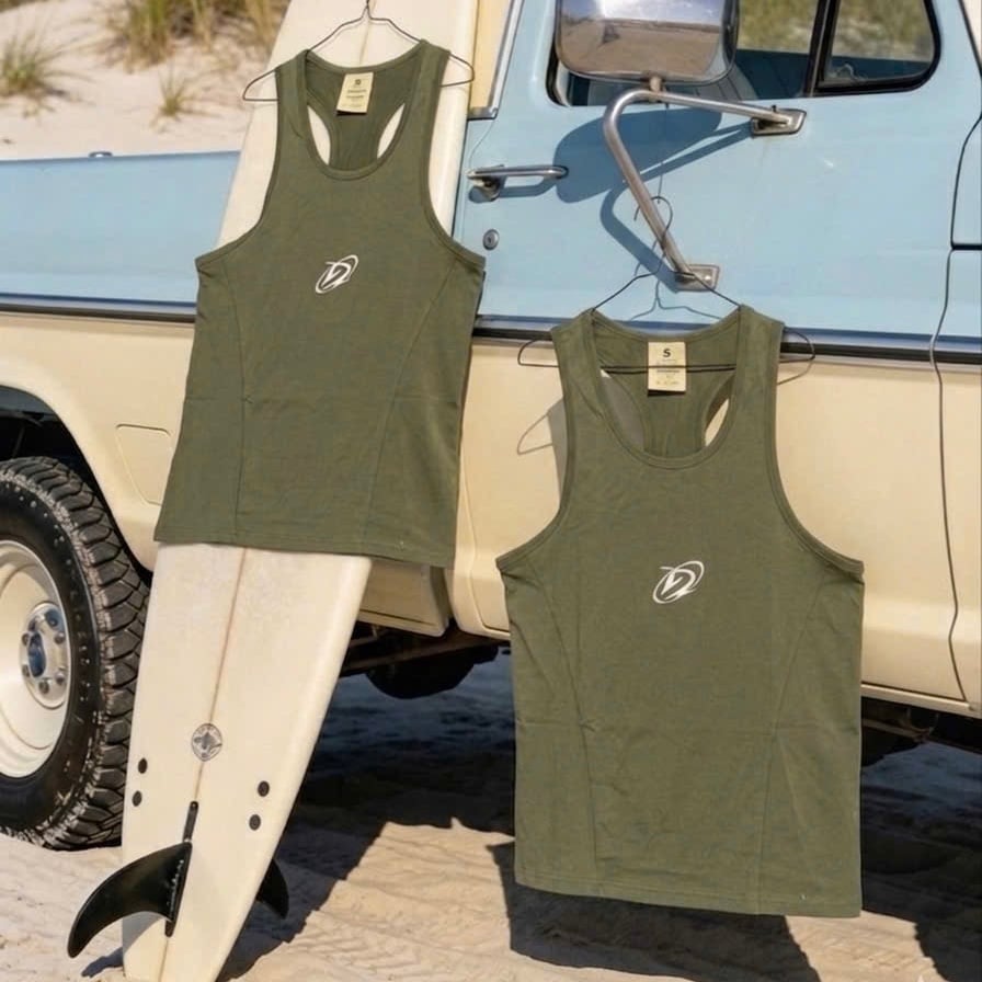  Áo ba lỗ Tank Top Degrey màu GREEN Cotton 4 chiều New Logo SIZE S - TANKNEWLOGOGREEN 