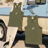  Áo Tank Top Degrey GREEN Cotton 4 chiều New Logo SIZE S - TANKNEWLOGOGREEN 