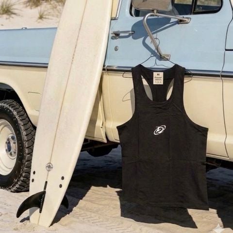  Áo ba lỗ Tank Top Degrey màu ĐEN Cotton 4 chiều New Logo SIZE S - TANKNEWLOGODEN 