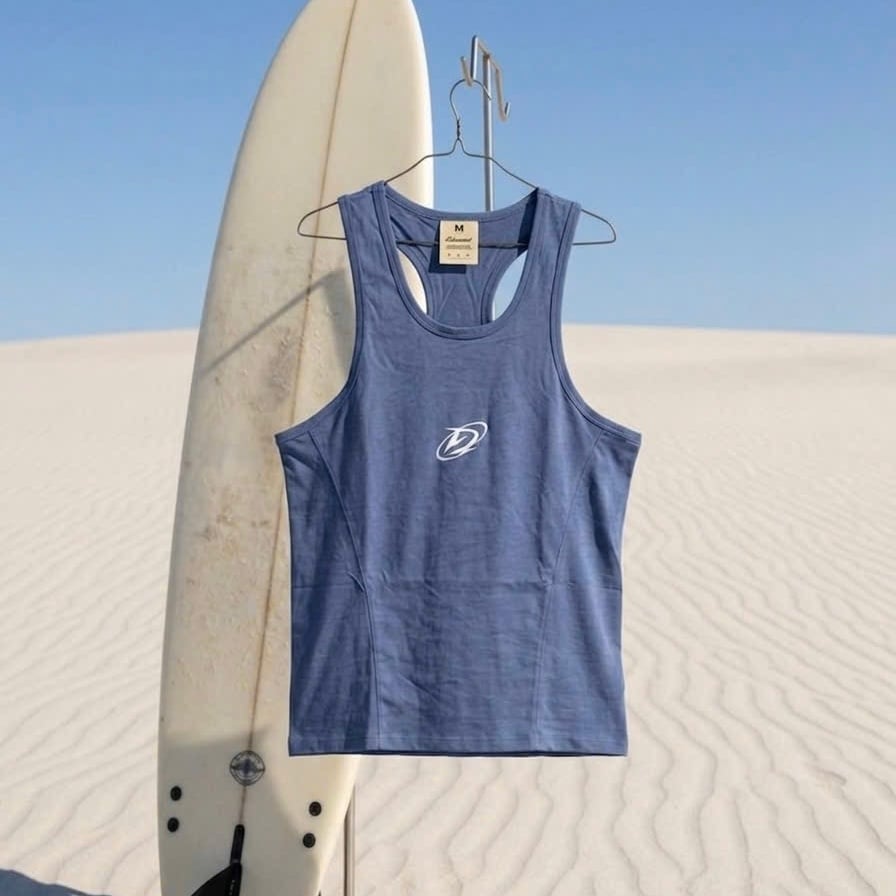  Áo ba lỗ Tank Top Degrey màu NAVY Cotton 4 chiều New Logo SIZE S - TANKNEWLOGONAVY 