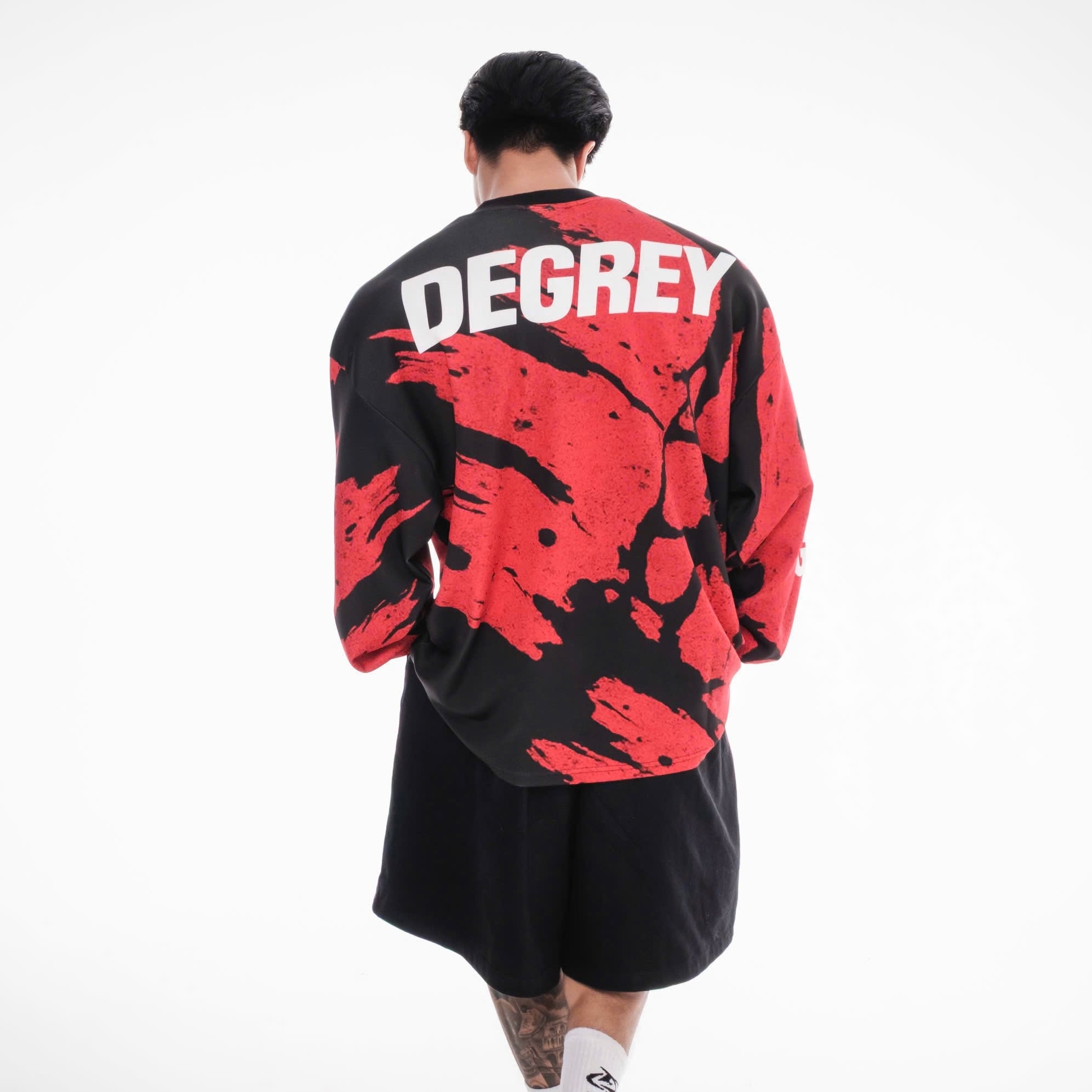  Áo Sweater Degrey Athlete màu đỏ cam Poly - SWEDOCAM 