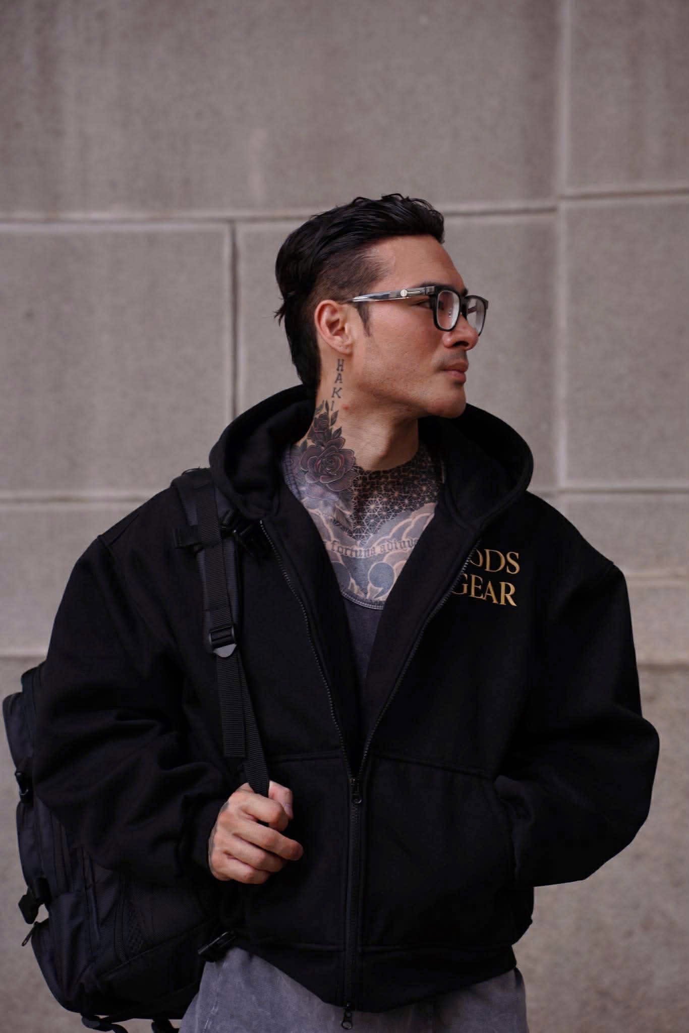 Áo Hoodie Zip Degrey collab Gods Gear - DEGODHOOD 