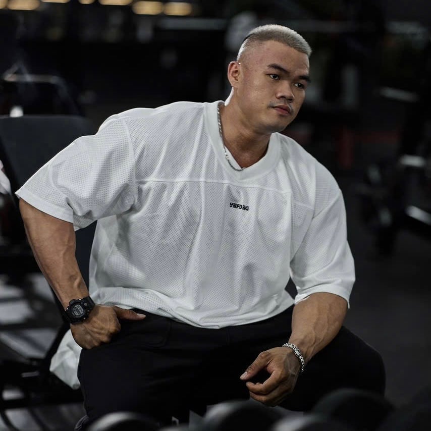  Áo thun thể thao màu TRẮNG Degrey Jersey BASIC 84 cổ tim - JERBATRA 