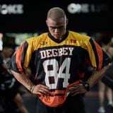  Áo thun thể thao màu CAM BLAZE Degrey Jersey 84 cổ tim - JERBLACAM 