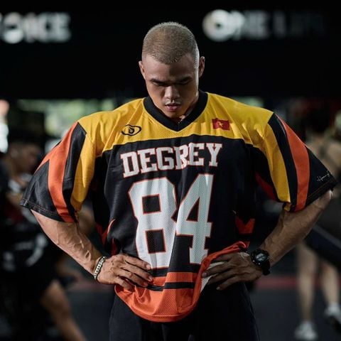  Áo thun thể thao màu CAM BLAZE Degrey Jersey 84 cổ tim - JERBLACAM 