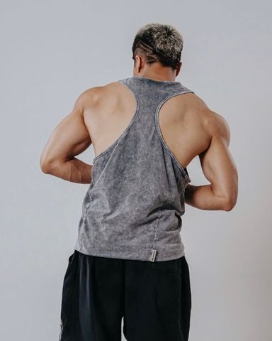  Áo Tank Top Degrey Cotton 4 chiều WAX XÁM New Logo - TANKWAXLOGO 