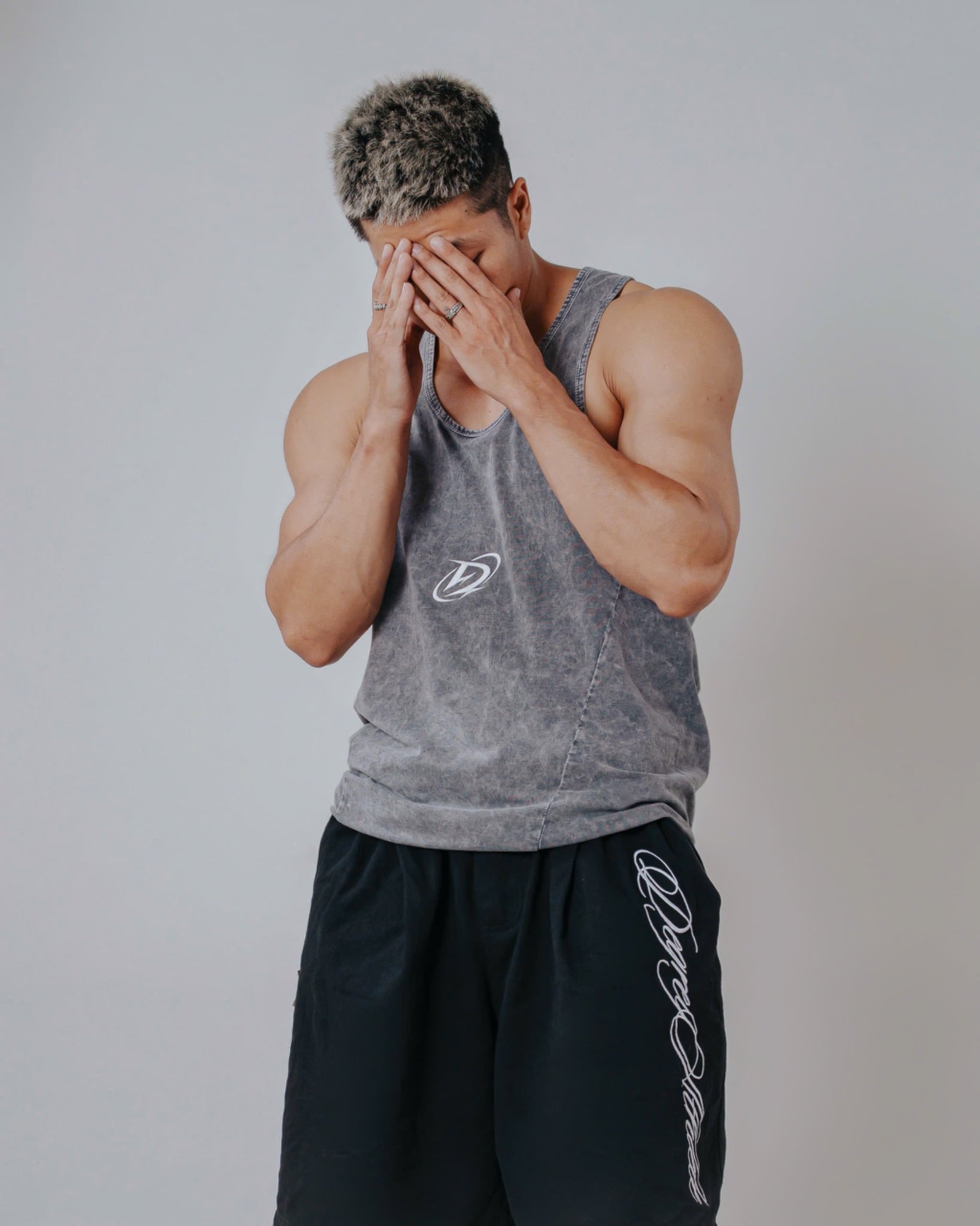  Áo Tank Top Degrey Cotton 4 chiều WAX XÁM New Logo - TANKWAXLOGO 