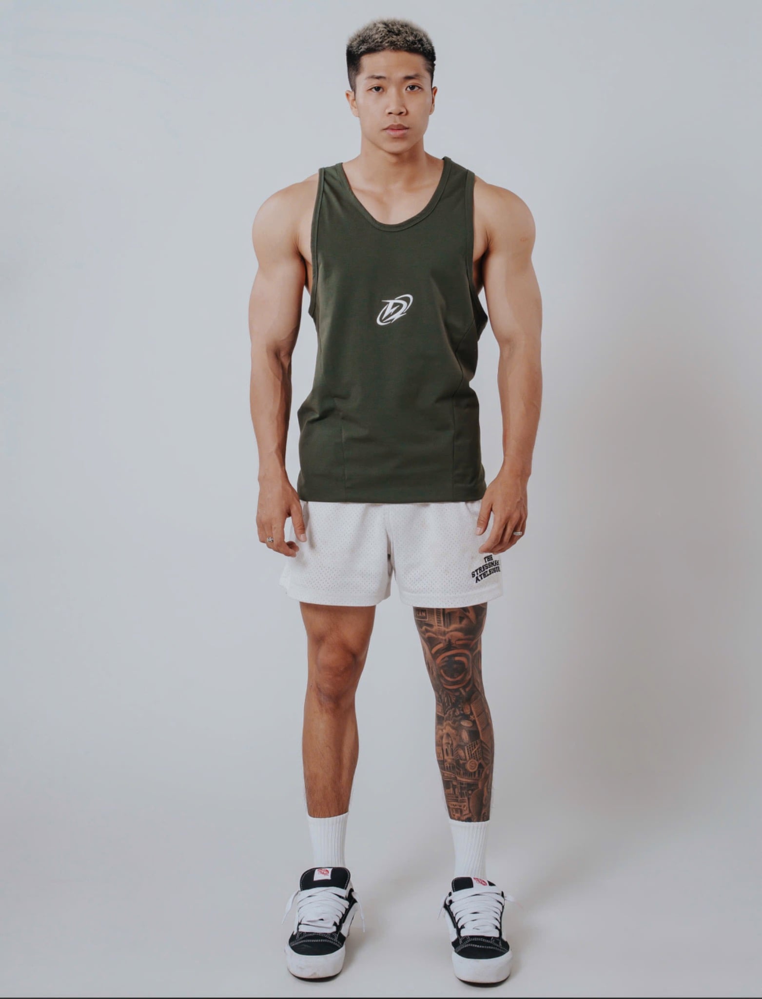  Áo Tank Top Degrey GREEN Cotton 4 chiều New Logo SIZE S - TANKNEWLOGOGREEN 