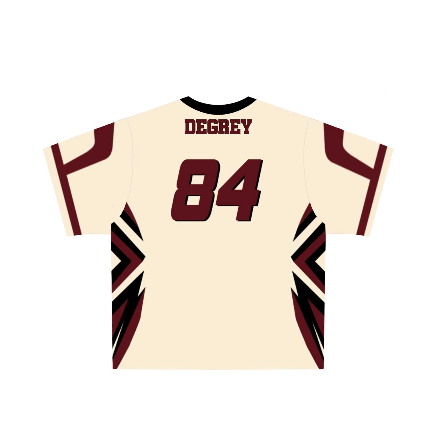  Áo thun thể thao màu kem Degrey Jersey SHARK 84 cổ tim - JERSHARK 