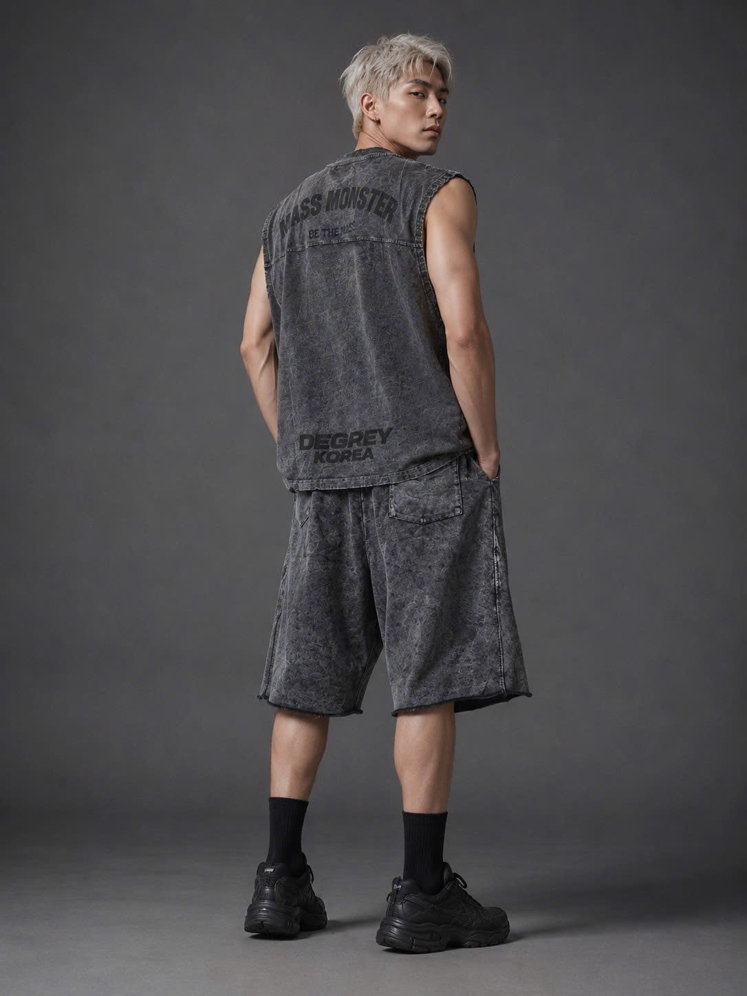  Degrey Korea Áo ba lỗ WAX ĐEN Tank Top MASSMONSTER - TANKMASSWAX 
