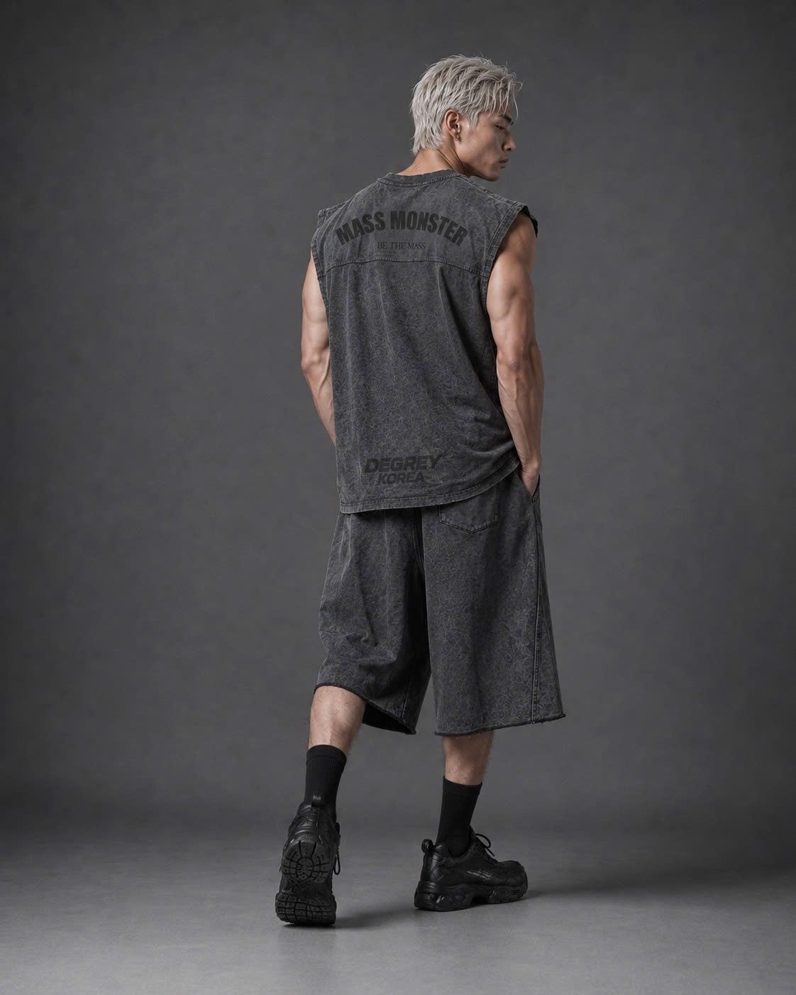  Degrey Korea Áo ba lỗ WAX ĐEN Tank Top MASSMONSTER - TANKMASSWAX 