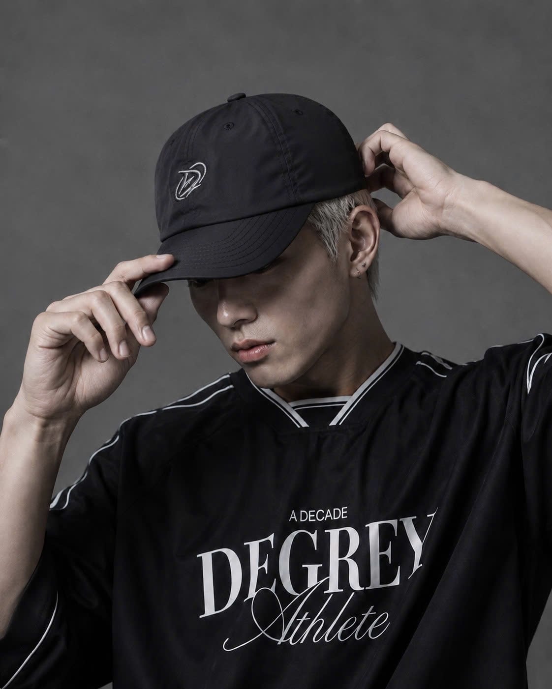  Nón dù thêu màu ĐEN Logo Degrey Cap - DECAPLOGO 