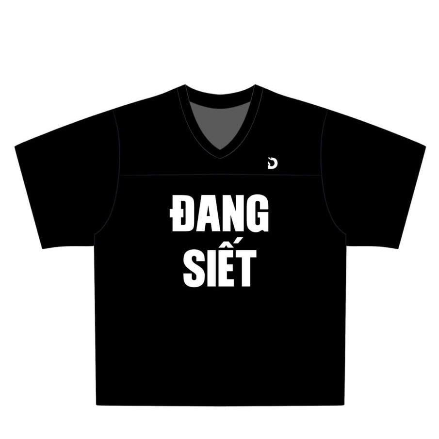  Áo thun màu ĐEN Degrey Jersey ĐANG SIẾT 84 cổ tim - JERSIET 