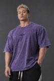  Áo Thun wax PURPLE Degrey kiểu dáng rộng thêu logo - OVSWAXPURPLE 