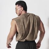  Áo ba lỗ Tank Top Degrey Cotton WAX NÂU Big Logo - TANKWAXNAU 