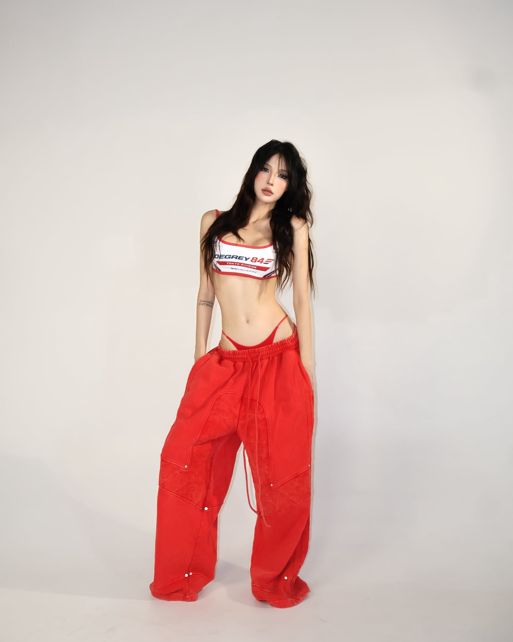  Áo Degrey Gym Sport Bra màu Trắng Đỏ thể thao - BRATRADO 