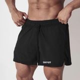  Quần Degrey màu ĐEN thể thao 2 lớp vải dù - QD2D 