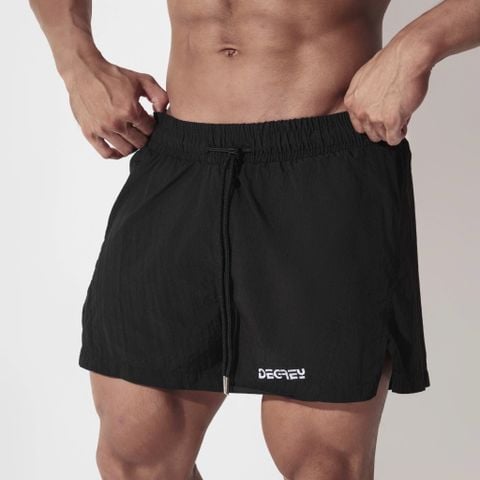  Quần Degrey màu ĐEN thể thao 2 lớp vải dù - QD2D 