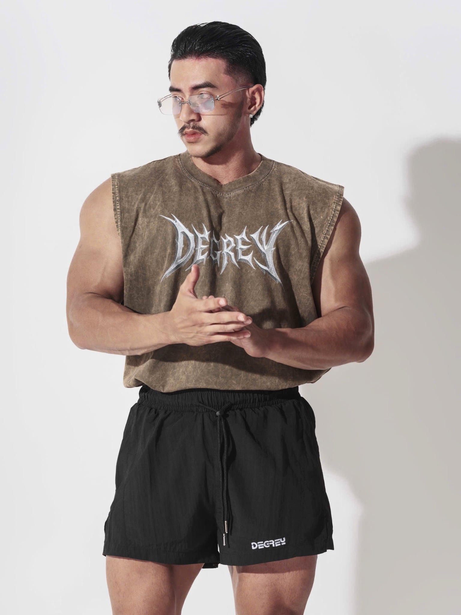  Quần Degrey màu ĐEN thể thao 2 lớp vải dù - QD2D 