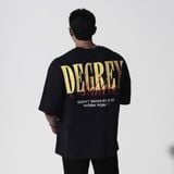  Áo Thun màu NAVY logo Degrey màu VÀNG kiểu dáng rộng Athlete - OVSATHNAYE 