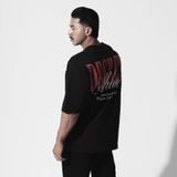  Áo Thun màu ĐEN logo Degrey màu ĐỎ kiểu dáng rộng Athlete - OVSATHDENDO 