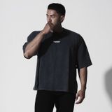  Áo Thun màu wax xanh dương Degrey kiểu dáng rộng in logo BIG D - OVSWAXXANH 