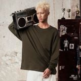  Áo Thun tay dài màu GREEN logo Degrey màu ĐEN kiểu dáng rộng Athlete - OVSLONGREU 