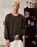  Áo Thun tay dài màu GREEN logo Degrey màu ĐEN kiểu dáng rộng Athlete - OVSLONGREU 