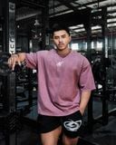  Áo Thun màu wax đỏ Degrey kiểu dáng rộng in logo - OVSWAXDO 