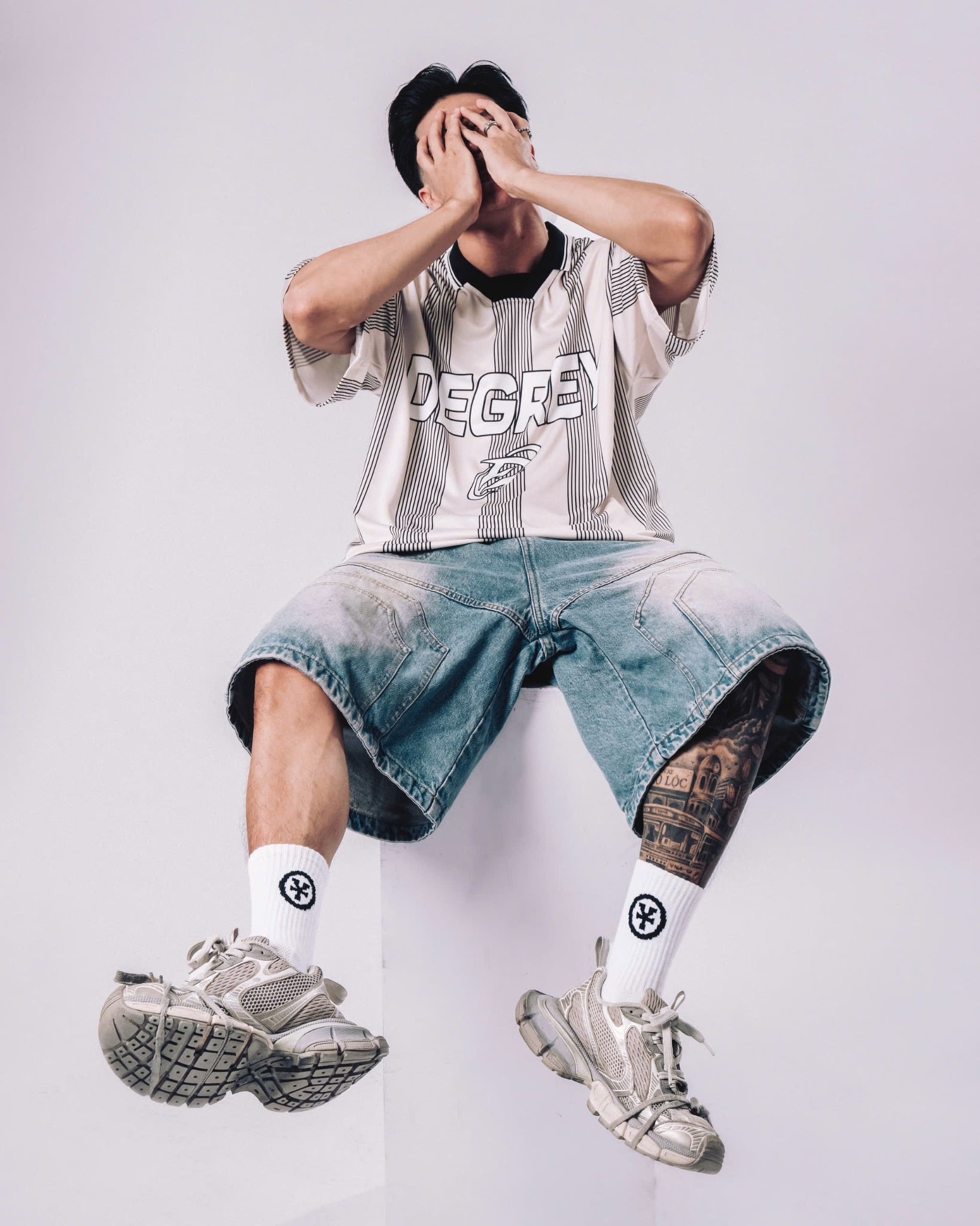  Áo Polo Degrey Athlete sọc KEM - POLOKEM 