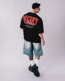  Áo Thun màu ĐEN logo Degrey màu ĐỎ kiểu dáng rộng Athlete - OVSATHDENDO 