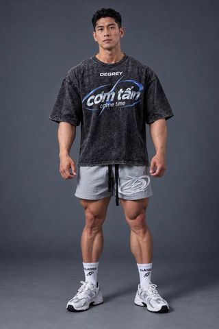  Áo thun Degrey BIG GUY CƠM TẤM màu WAX ĐEN - BIGWAXCOMTAM 