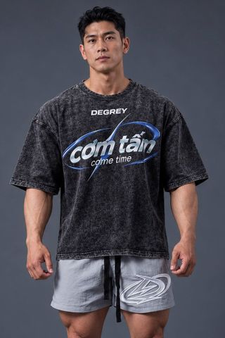  Áo thun Degrey BIG GUY CƠM TẤM màu WAX ĐEN - BIGWAXCOMTAM 