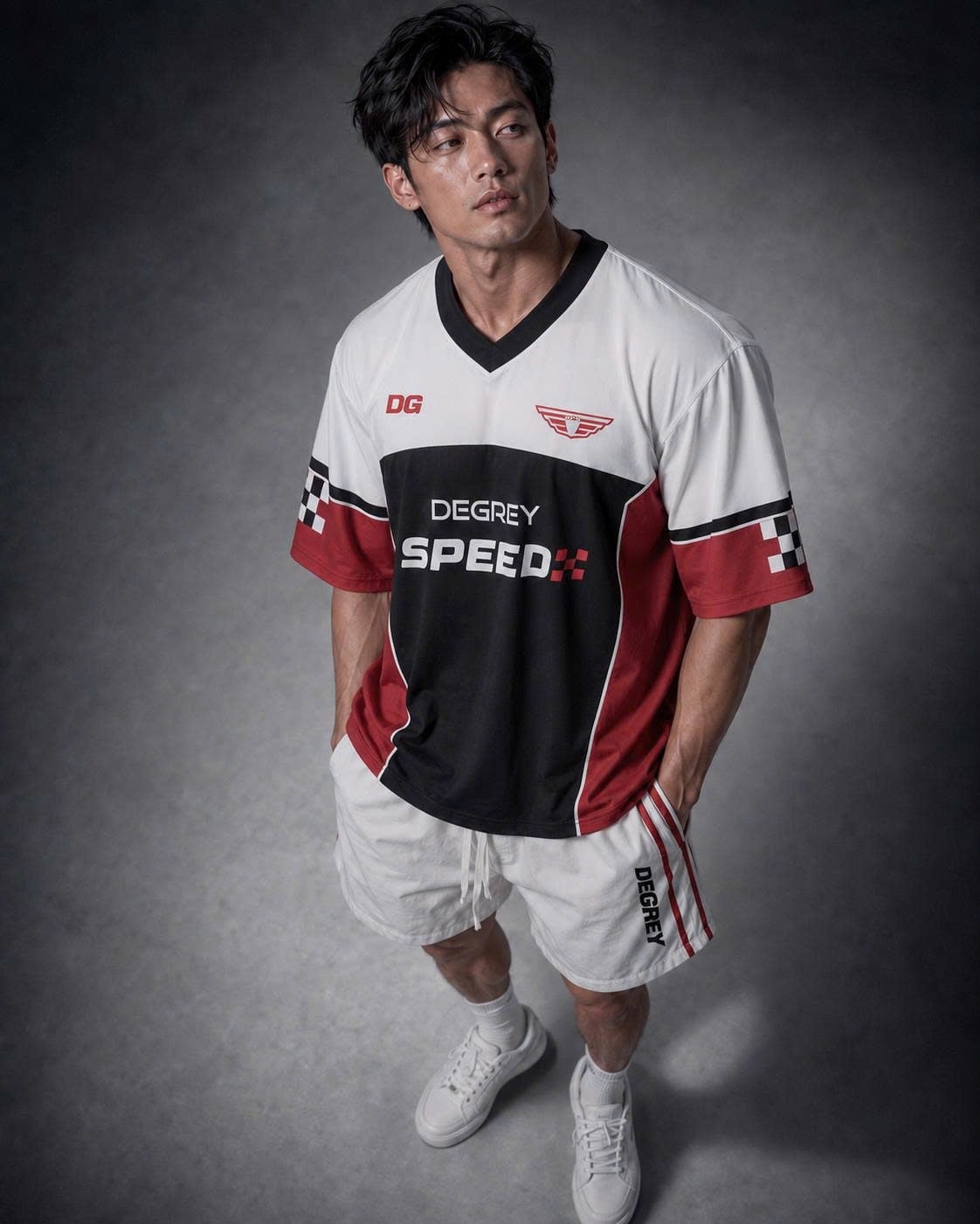  Áo Degrey Jersey Mesh Fabric Race Red - JERMESHRACEDO 