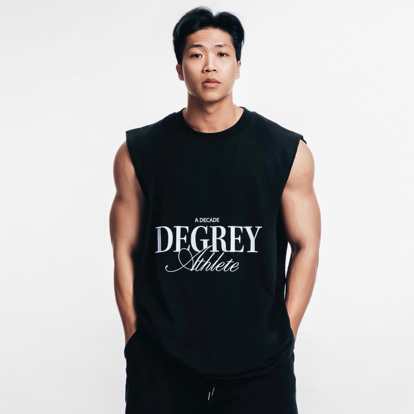  Degrey Áo ba lỗ Tank Top DECADE màu ĐEN - TANKDECADE 