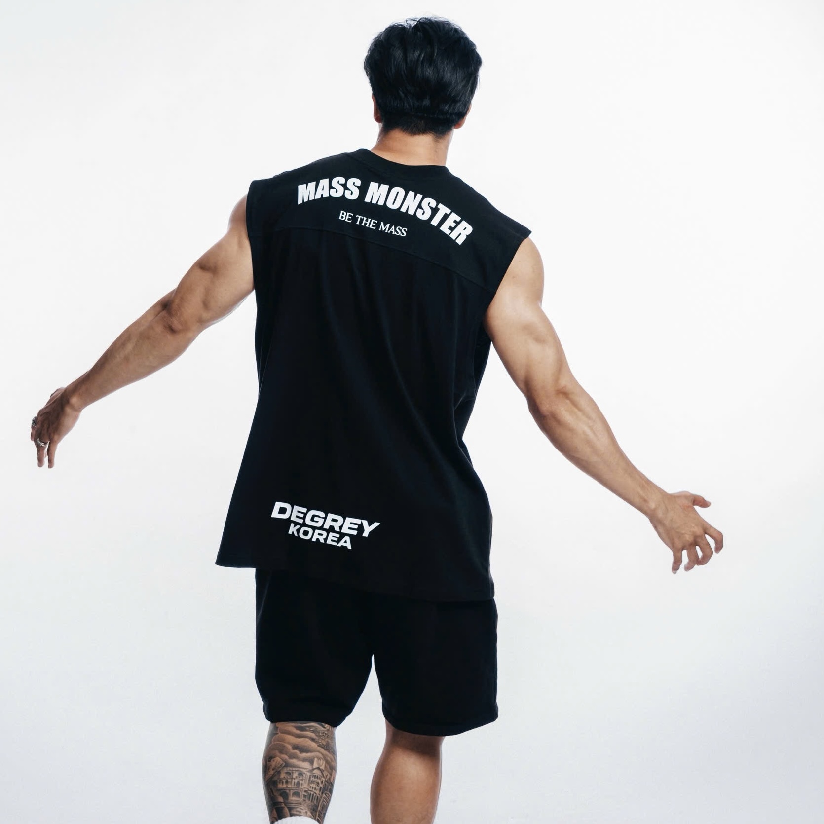  Degrey Korea Áo ba lỗ Tank Top MASSMONSTER màu ĐEN - TANKMASS 