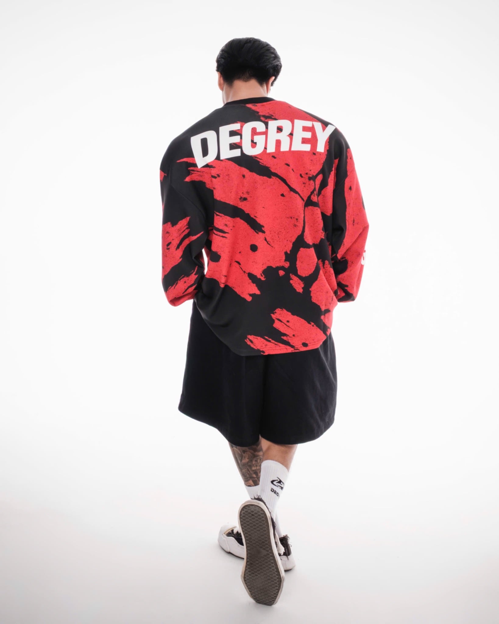  Áo Sweater Degrey Athlete màu đỏ cam Poly - SWEDOCAM 