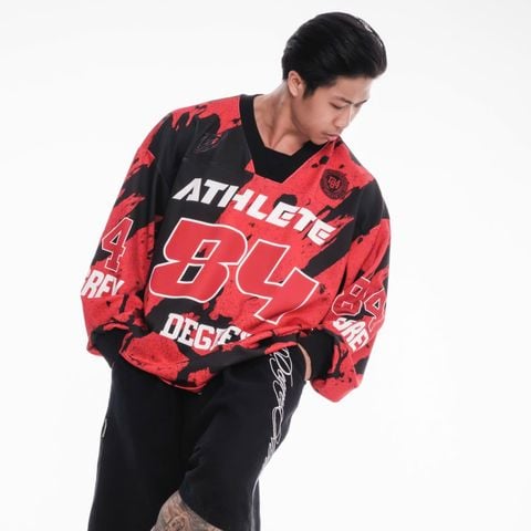  Áo Sweater Degrey Athlete màu đỏ cam Poly - SWEDOCAM 