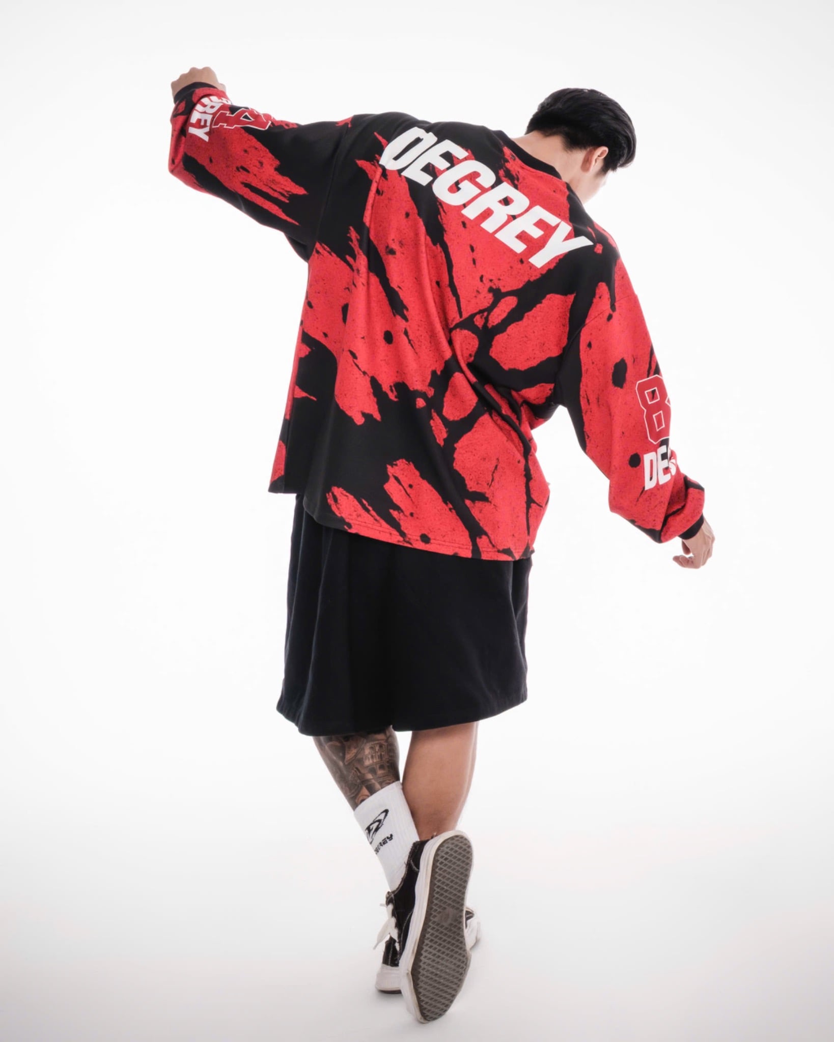  Áo Sweater Degrey Athlete màu đỏ cam Poly - SWEDOCAM 