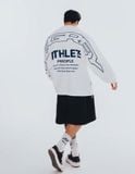  Áo Sweater Degrey Athlete màu trắng xanh Poly - SWETRAXA 