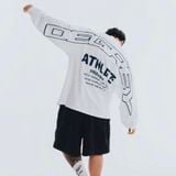  Áo Sweater Degrey Athlete màu trắng xanh Poly - SWETRAXA 