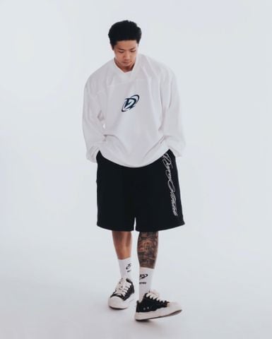  Áo Sweater Degrey Athlete màu trắng xanh Poly - SWETRAXA 