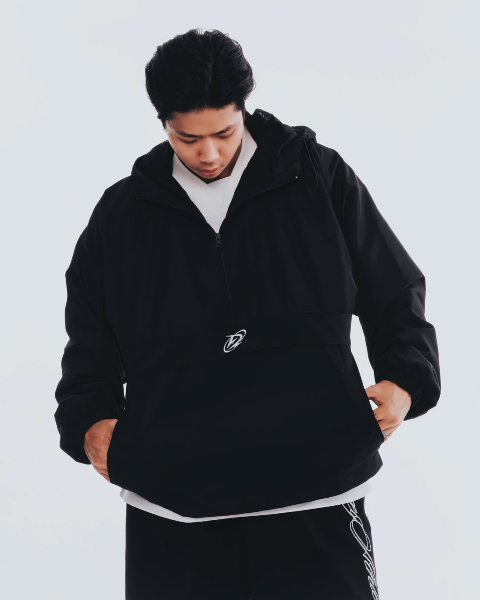  Jacket Degrey Decade Half Zip áo khoác dù có nón hình thêu - JKHALFZIP 