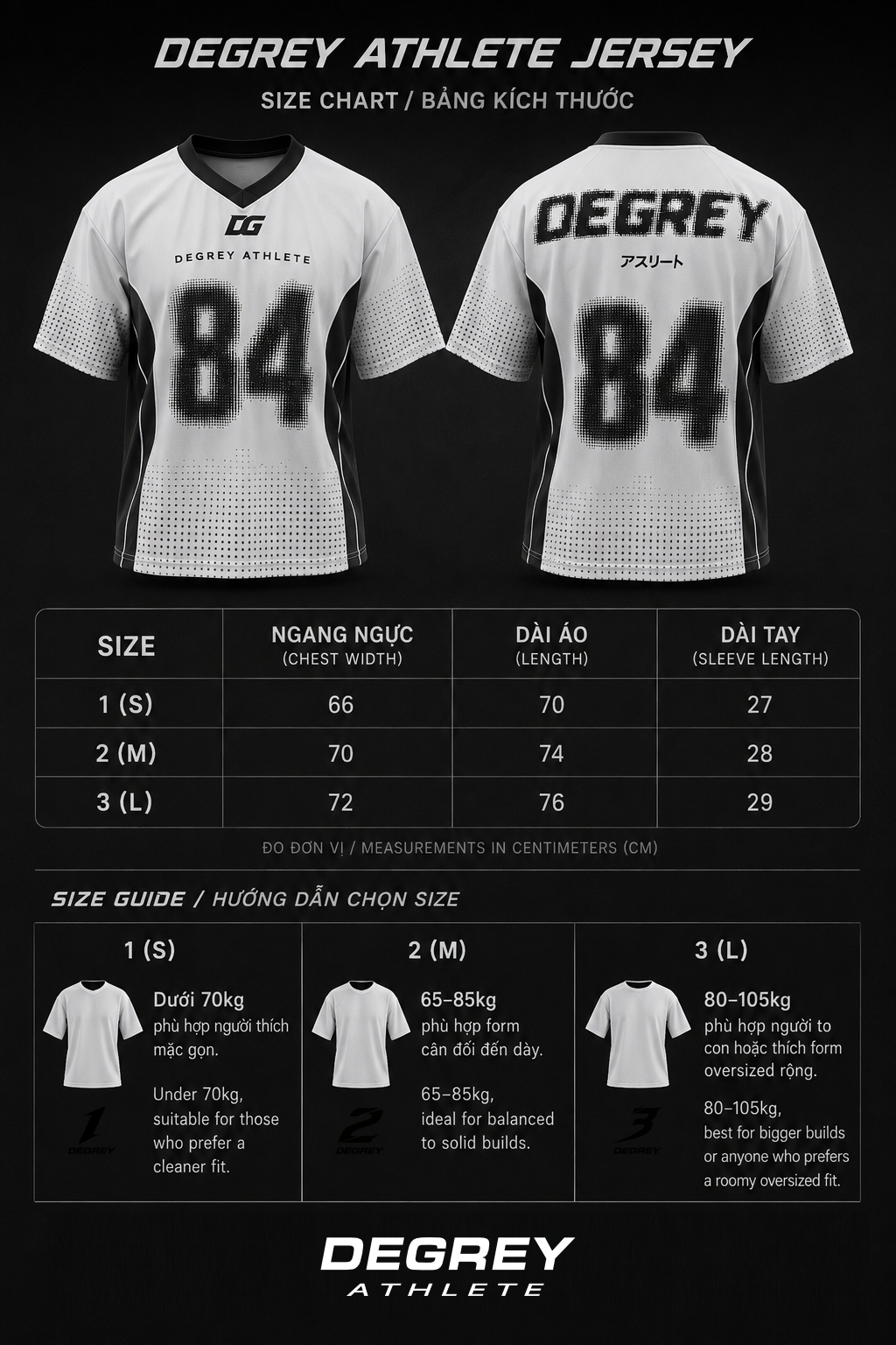  Áo Degrey Jersey Mesh Fabric Athlete - JERMESHATH 