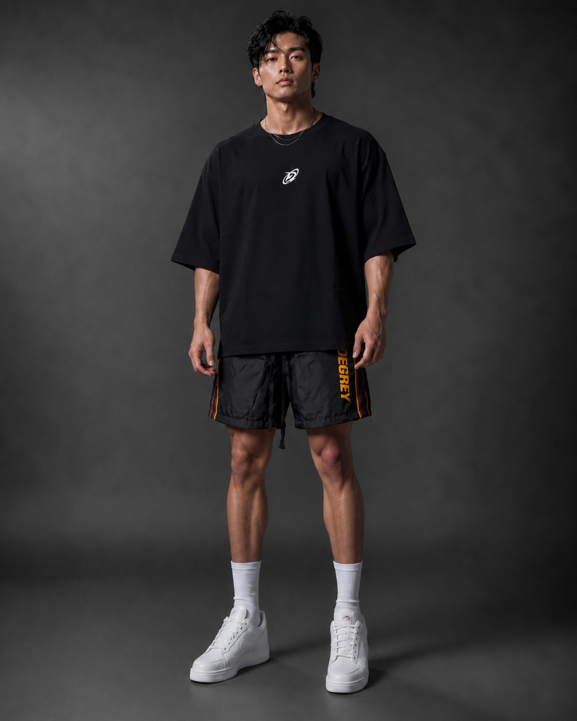  Áo thun Degrey BIG GUY LEG DAY màu ĐEN - BIGLEGDEN 