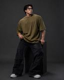  Áo Thun Degrey TC Oversize màu GREEN thêu New Logo - OVSTCGREEN 