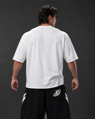  Áo Thun Degrey TC Oversize màu TRẮNG thêu New Logo - OVSTCTRANG 
